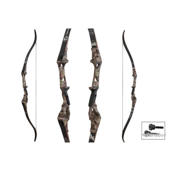 Arc recurve chasse T/D Sanlida Osprey 58 pouces RH 50 lbs Camo 58"