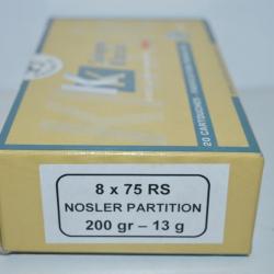 1 boite de balles calibre 8X75 RS - Sologne Nosler Partition