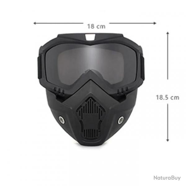Masque lunettes coupe vent moto Airsoft sport plein air ect...