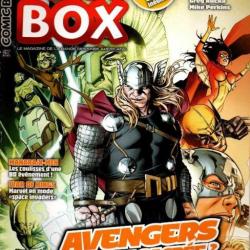 comic box 62  le magazine de la bande dessinée américaine  ,avengers, marvel, jeff parker