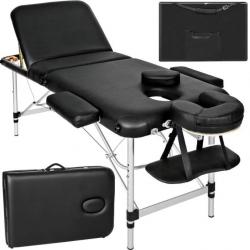 ACTI-Table de massage portable pliante à 3 zones noir en alu table045