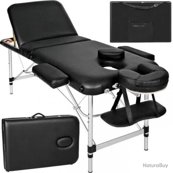 ACTI-Table de massage portable pliante  3 zones noir en alu table045
