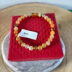 Bracelet en pierre naturelle Agate mixtes perles 6 mm  avec écrin Réf : N81