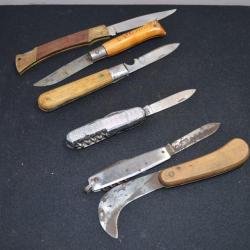 Lot couteaux de poche ancien Couteau Pliant 6 couteau Opinel