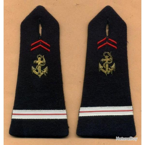 Epaulettes Troupes de Marine  -  TDM - colo - Adjudant