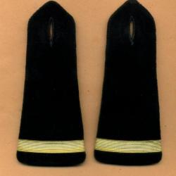 Epaulettes velours noires -  sous-lieutenant