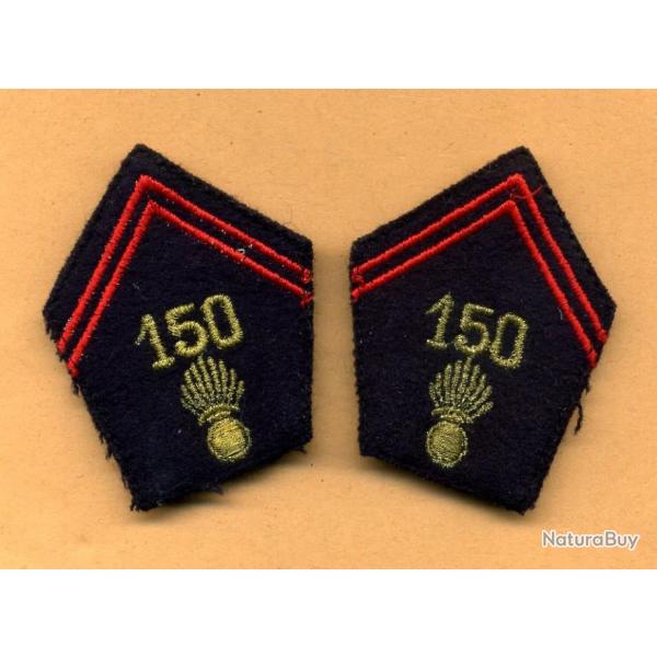 Ecussons de col du 150 RI  -  150 Rgiment d'Infanterie