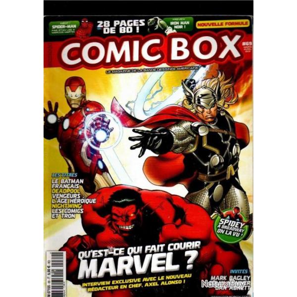 comic box 69 le magazine de la bande dessine amricaine  ,marvel, iron man, deadpool, spiderman