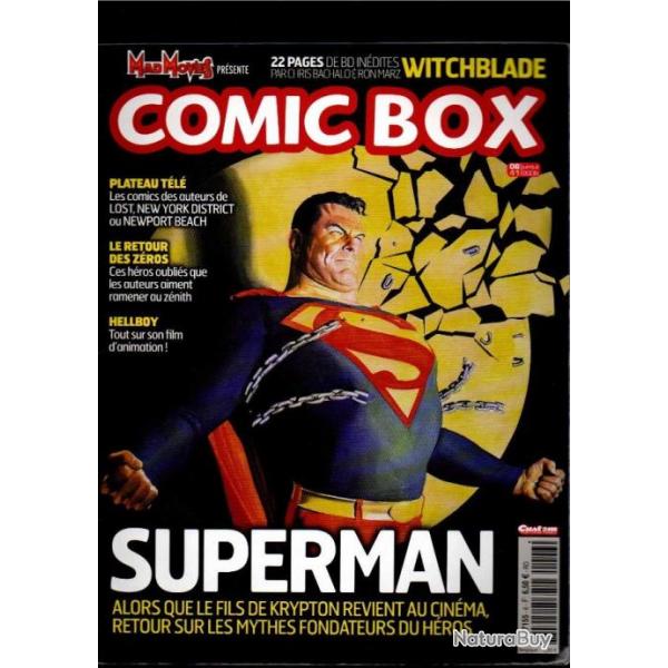 comic box 6  le magazine de la bande dessine amricaine  , superman witchblade, hellboy, marvel
