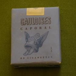 Paquet non ouvert de 20 cigarettes GAULOISES CAPORAL "TROUPE"