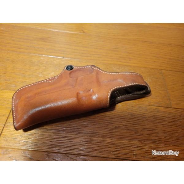 tui holster Galco en cuir pour pistolet Smith et Wesson 39 et 59, tat neuf, made in USA