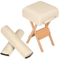 ACTI-Ensemble Tabouret pour table de massage avec 2 Coussins de massage beige table430