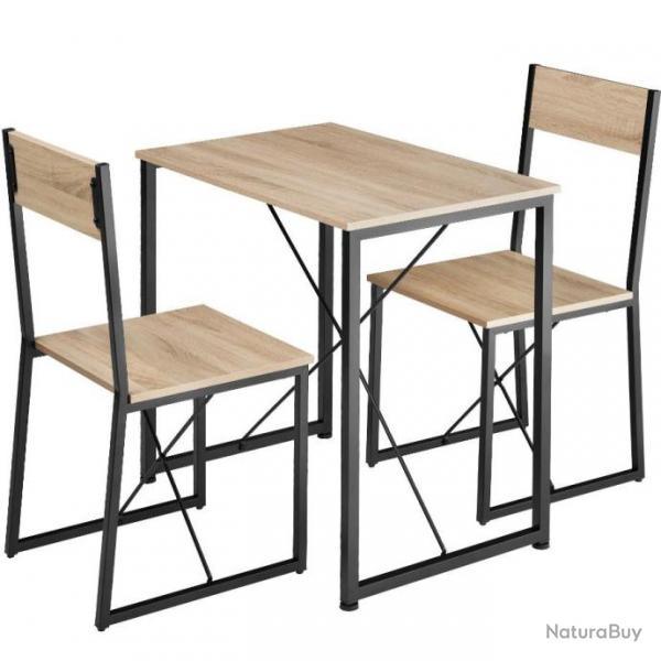 ACTI-Ensemble chaises de salle  manger MARGOT  Bois clair industriel, Chne table353