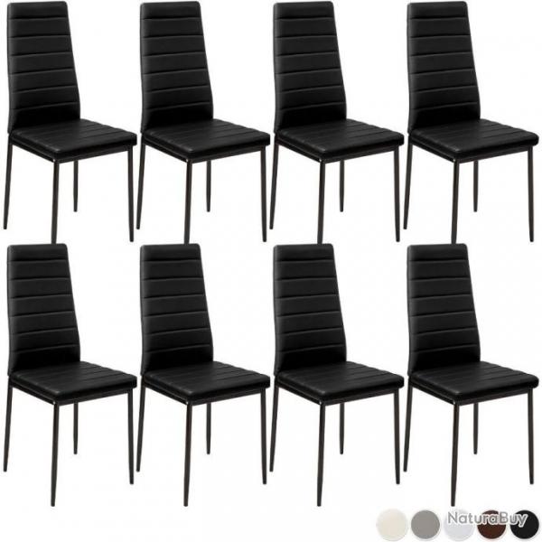 ACTI-Lot de 8 chaises avec strass /salle  manger/cuisine TOM noir chaise118