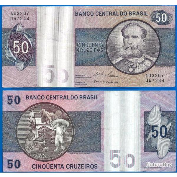 Bresil 50 Cruzeiros 1974 Serie A Billet Brasil Brazil Amerique