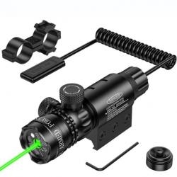 Laser à Point Vert et Rouge Fusil de Chasse Lunette de Visée Interrupteur Picatinny Montage 532nm