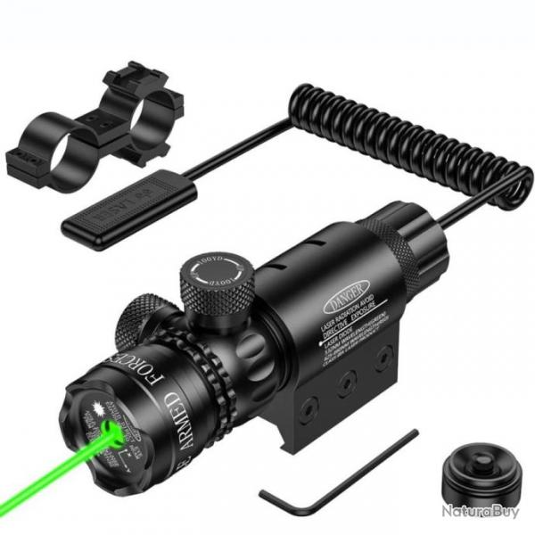 Laser  Point Vert et Rouge Fusil de Chasse Lunette de Vise Interrupteur Picatinny Montage 532nm