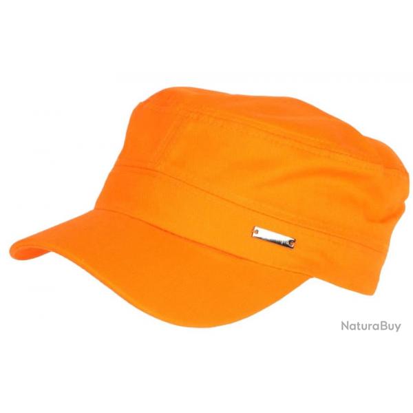 Casquette Militaire Orange Fashion Army en Coton Tendance Clyff Taille unique Orange