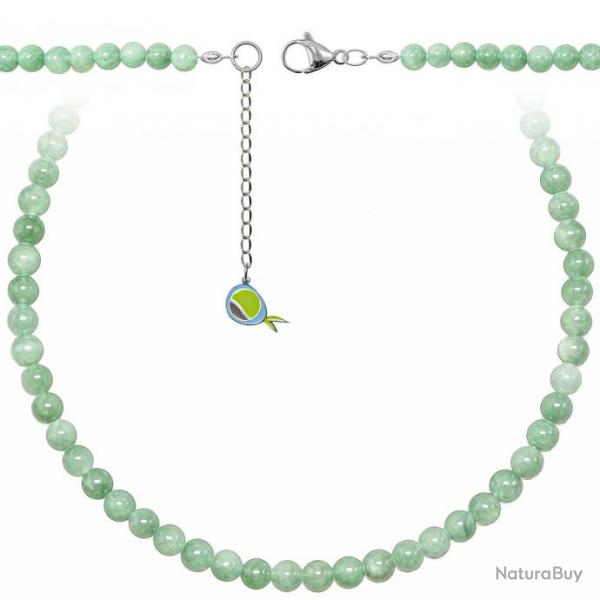 Collier en jade vert - Perles rondes 6 mm - 38 cm