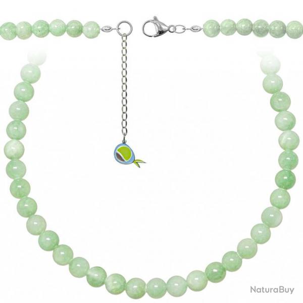 Collier en jade vert - Perles rondes 8 mm - 38 cm