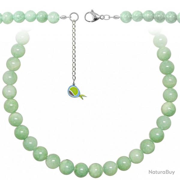 Collier en jade vert - Perles rondes 10 mm - 43 cm