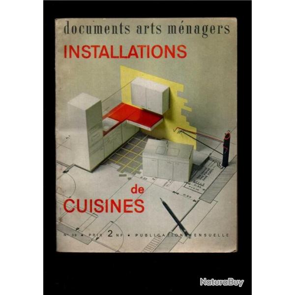 documents arts mnagers ,  fascicule , installations des cuisines