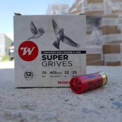 25 cartouches WINCHESTER SUPER GRIVES BJ cal 12/70 en 32 g no 9