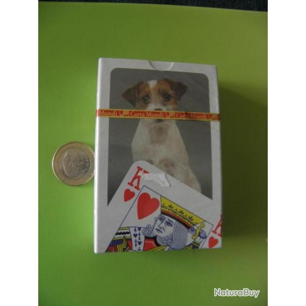 cartes  jouer, thme chien Jack Russell scell non ouvert