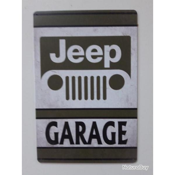 PLAQUE METAL JEEP "GARAGE"