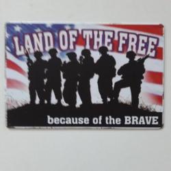 PLAQUE METAL  "LAND OF THE FREE"