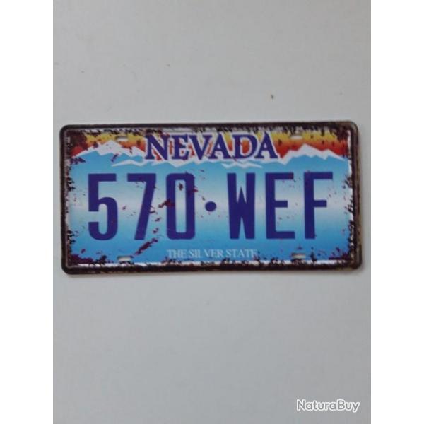 PLAQUE METAL  TYPE LICENSE PLATE "NEVADA"