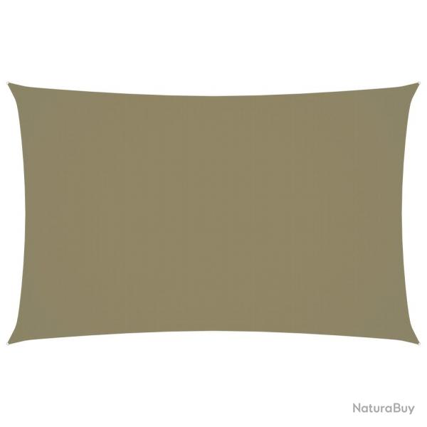 Voile toile d'ombrage parasol tissu oxford rectangulaire 2,5 x 5 m beige 02_0009582