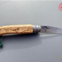 Couteau GRAVOO bois de hêtre modèle Grive