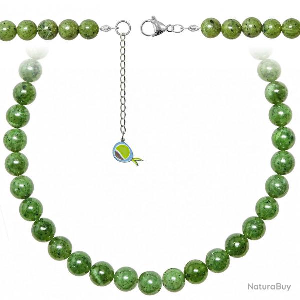 Collier en jade nphrite - Perles rondes 10 mm - 50 cm