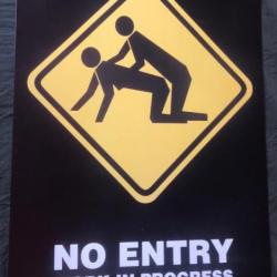 Affiche, poster, : Ne pas entrer travaux en cours 43 x 61 cm