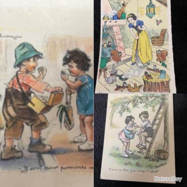 Carte postale collection CPA CPA ILLUSTRATEUR GERMAINE BOURET Le lot de 3