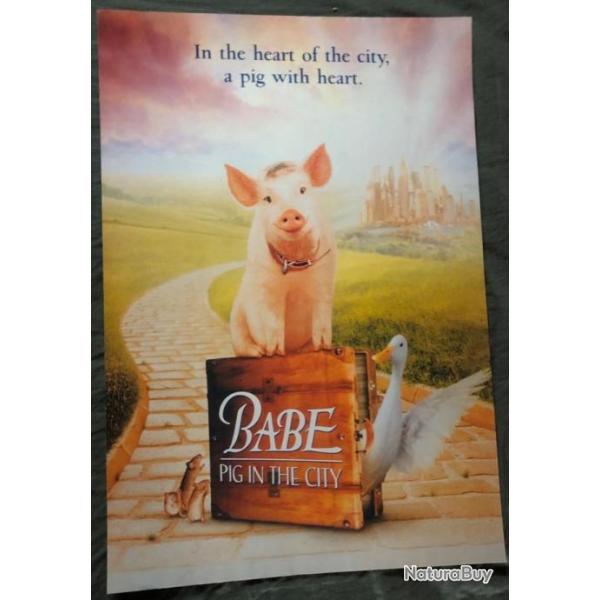 Affiche, poster, : un cochon en ville 43 x 61 cm