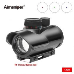 AimSniper Viseur Point Rouge 1x30 RGB - LIVRAISON GRATUITE !!