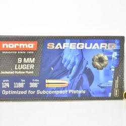 100 munitions  Norma JHP Safeguard 9X19