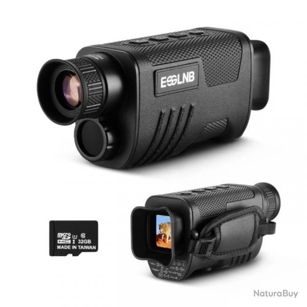 Monoculaire de vision nocturne 8X 1080P Tlescope Zoom numrique 2-8X Tlescope de chasse infrarouge