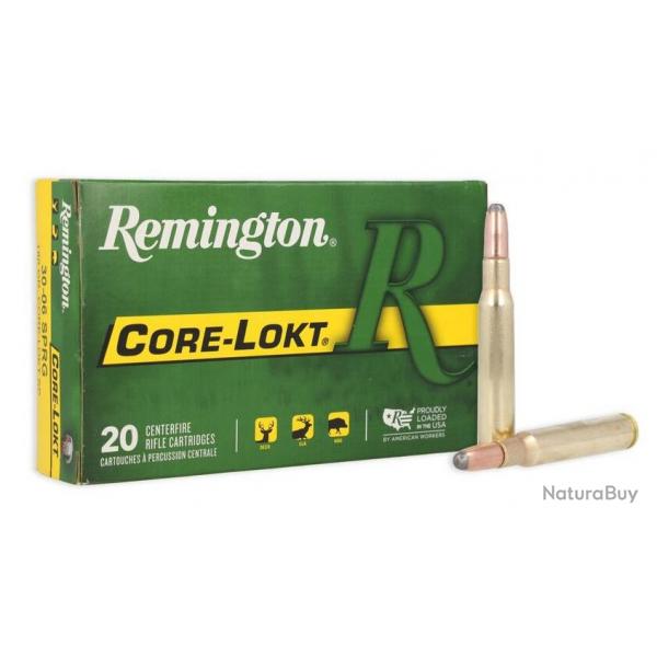 Boite de 20 cartouches 30-06 SPRINGFIELD 180Gr Remington Core-Lokt psp