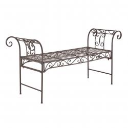 Banc de jardin vintage extérieur métal 70 x 147 x 46 cm bronze 03_0006444