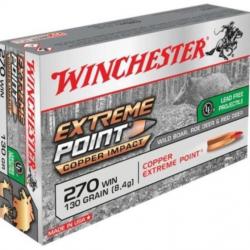 Cartouches 270 Win 130gr - 8,4g Extreme Point Copper Impact  x 20 Winchester