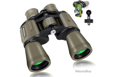Jumelles Militaires 20x50, étanches, Prisme BAK-4, Lentilles FMC Vert, Pour Chasse Et Camping