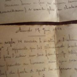 lettre manuscrite de l entrée des troupes allemandes en juin 1940 dans le cher