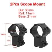 Lot De 2 Anneaux De Montage 30 Mm - PBTMCD - Alu 6061 - Rail Picatinny 11 Mm - Hauteur 55 Mm - Clé Allen Incluse