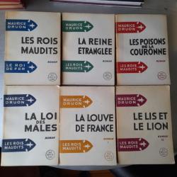 Maurice Druon - Les Rois Maudits - tomes 1 à 6. Éditions originales Del Duca
