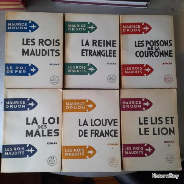 Maurice Druon - Les Rois Maudits - tomes 1  6. ditions originales Del Duca