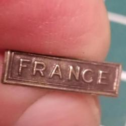 FRANCE, PETITE  "BARRETTE" POUR RAPPEL DE MEDAILLE 14/15MM X 3/4MM