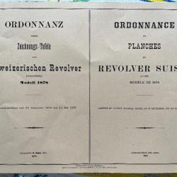 Ordonnances et Planches originales du Revolver Suisse Mle 1878